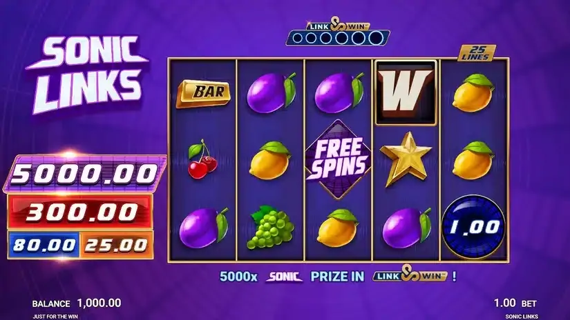 Sonic Links slot screenshot 1