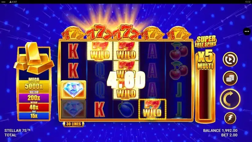 Stellar 7s slot screenshot 2