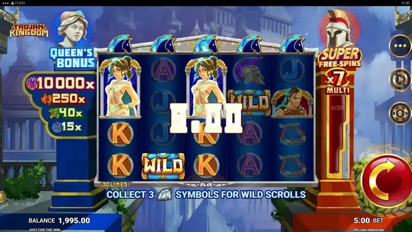 Trojan Kingdom slot screenshot 2