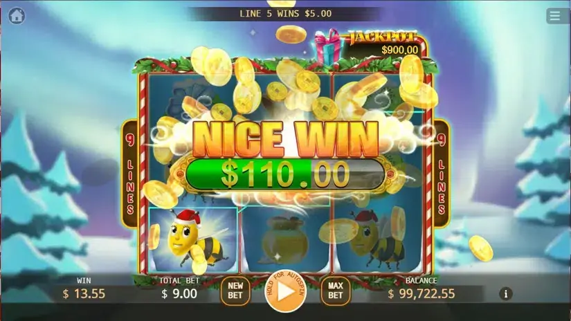 Santa Bumble Bee slot screenshot 4