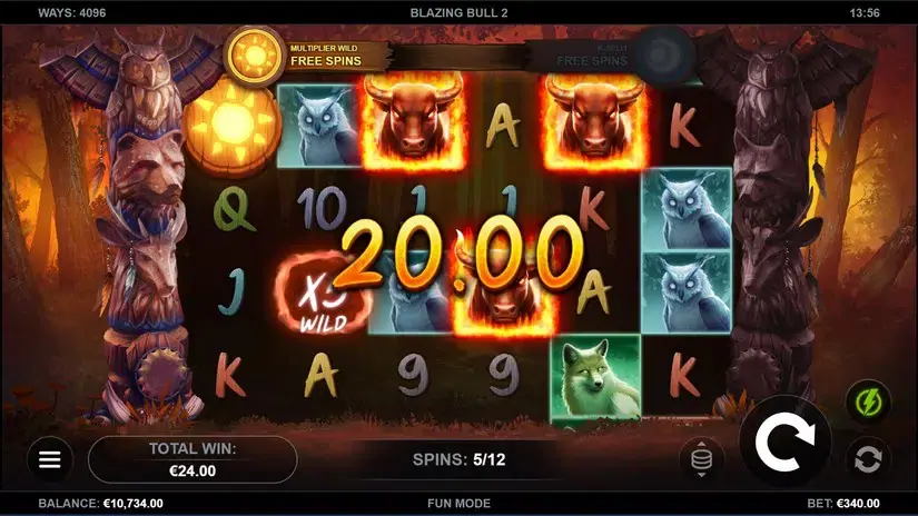 Blazing Bull 2 slot screenshot 