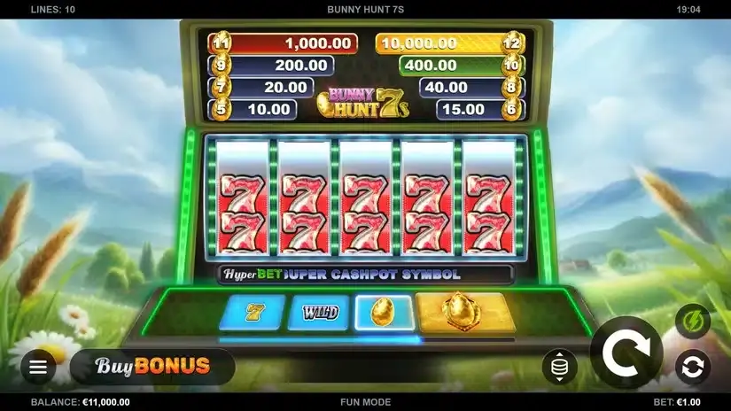 Bunny Hunt 7s slot screenshot 1