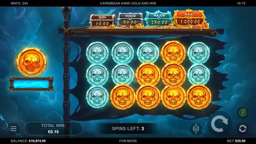 Caribbean Anne Hold and Win slot screenshot 4