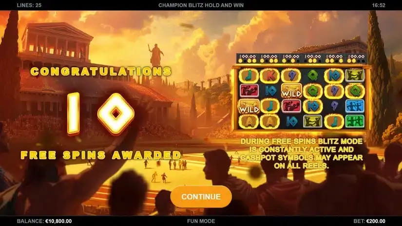 Champion Blitz Hold and Win slot screenshot 2