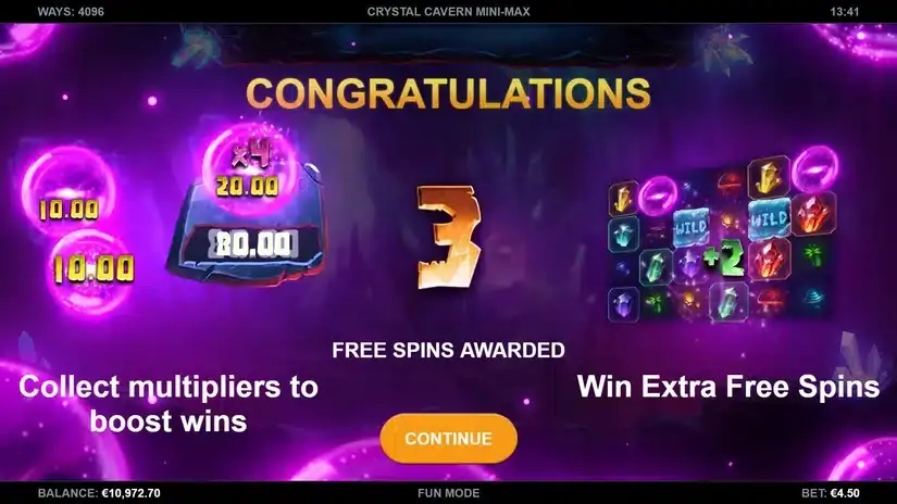 Crystal Cavern Mini-Max slot screenshot 5