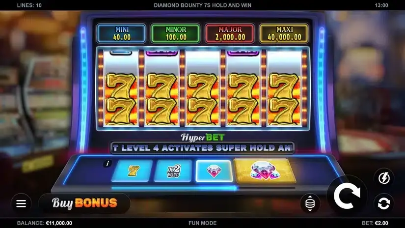 Diamond Bounty 7s Hold & Win slot screenshot 1