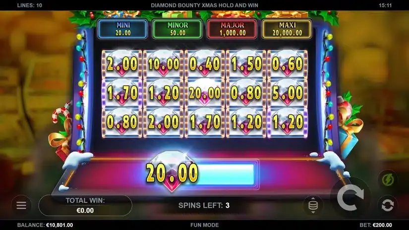 Diamond Bounty Xmas Hold’n’Win slot screenshot 4