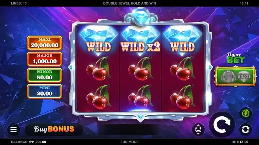 Double Jewel Hold and Win slot screenshot 
