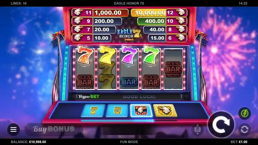 Eagle Honor 7s slot screenshot 