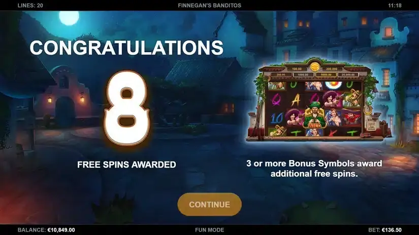 Finnegan’s Banditos slot screenshot 3