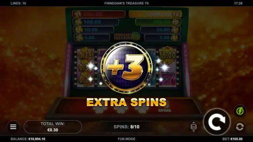 Finnegan’s Treasure 7s slot screenshot 4