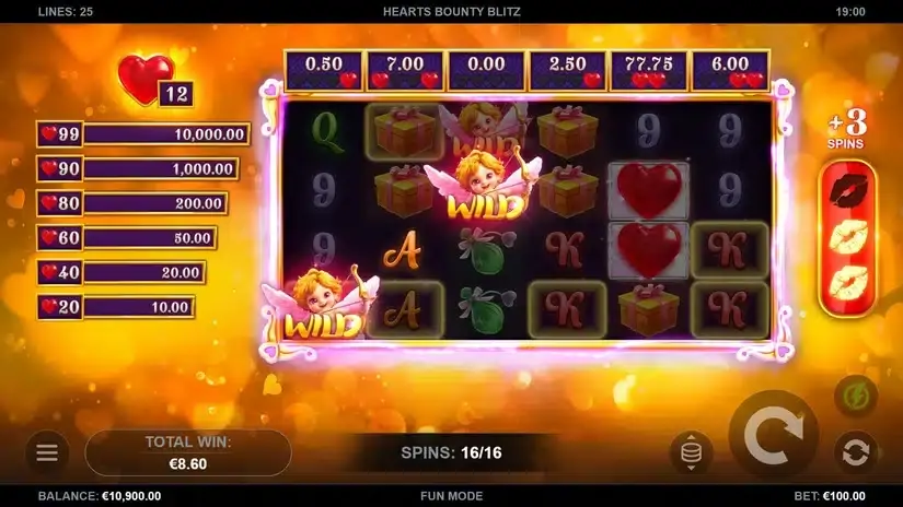 Hearts Bounty Blitz slot screenshot 
