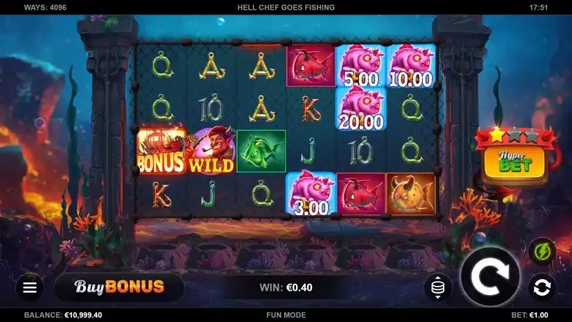 Hell Chef Goes Fishing slot screenshot 