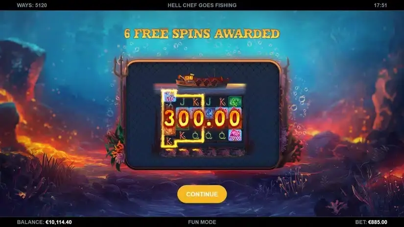 Hell Chef Goes Fishing slot screenshot 2