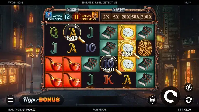 Holmes: Reel Detective slot screenshot 1