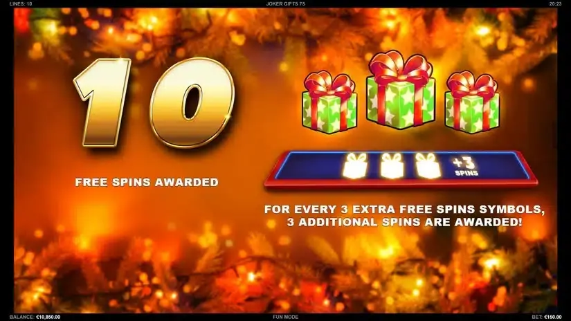 Joker Gifts 7s slot screenshot 2