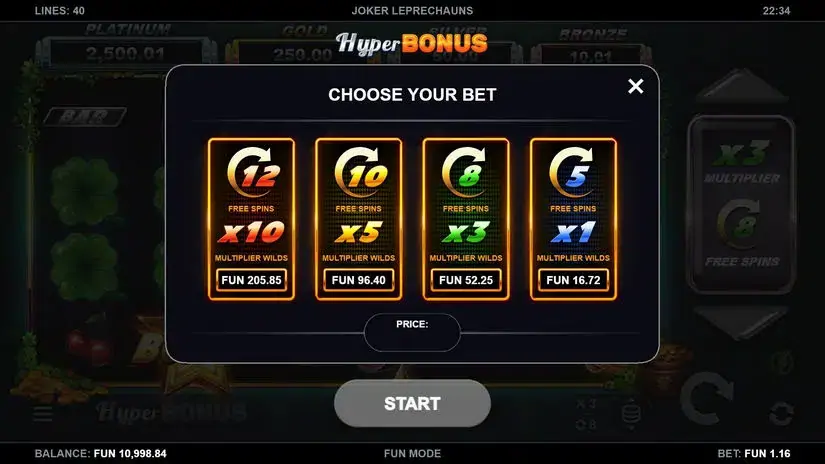 Joker Leprechauns slot screenshot 3