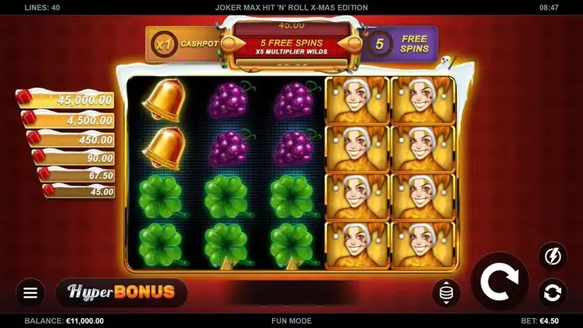 Joker Max: Hit ‘n’ Roll Xmas Edition slot screenshot 1
