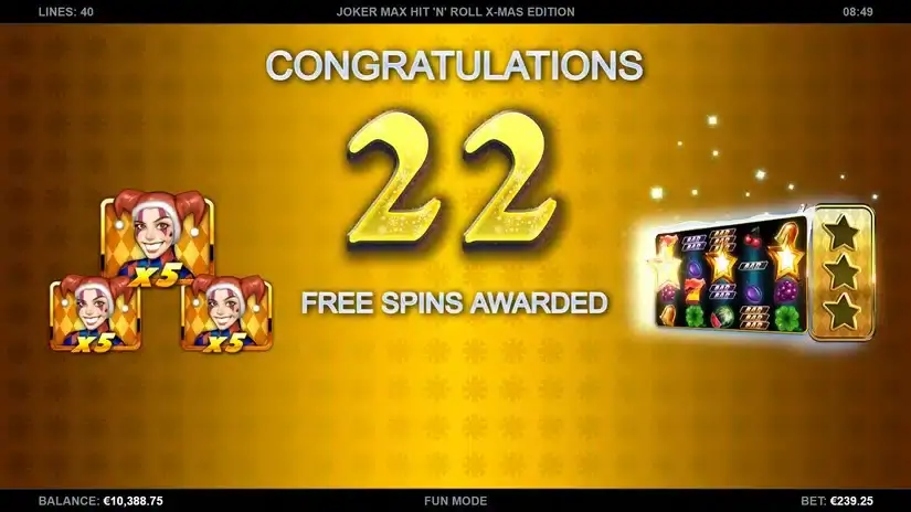 Joker Max: Hit ‘n’ Roll Xmas Edition slot screenshot 4