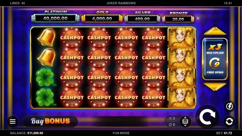 Joker Rainbows slot screenshot 