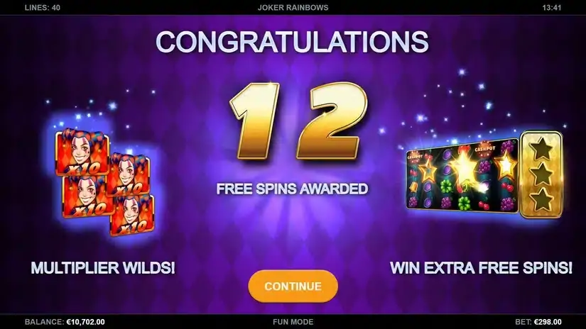 Joker Rainbows slot screenshot 2