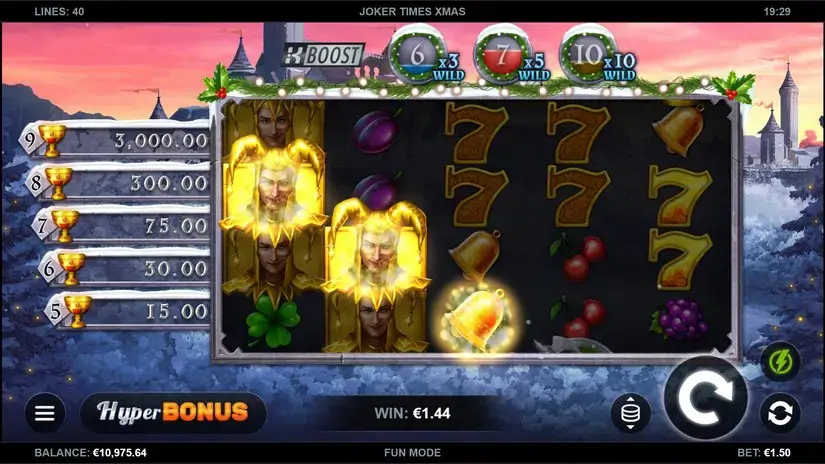 Joker Times Xmas slot screenshot 2