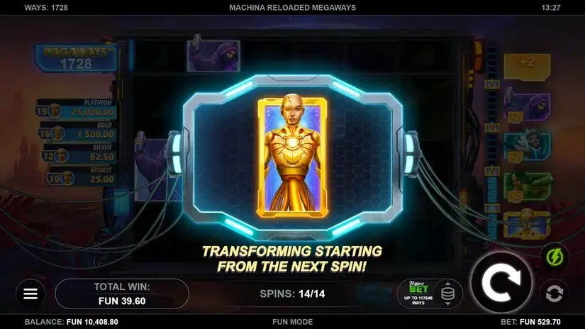 Machina Reloaded Megaways slot screenshot 5