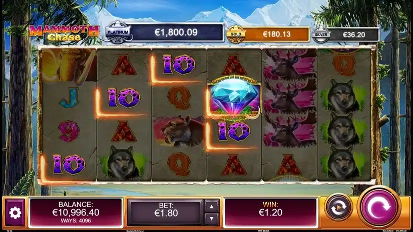 Mammoth Chase slot screenshot 3