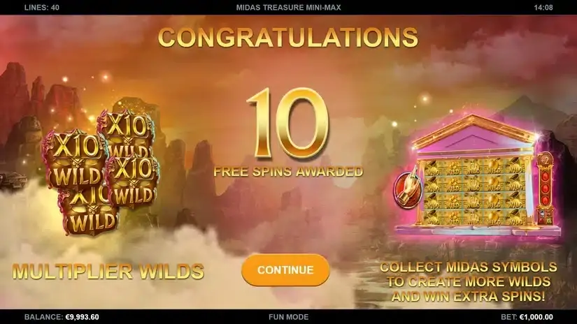 Midas Treasure Mini-Max slot screenshot 3