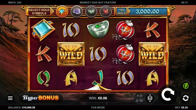 Monkey God slot screenshot 1