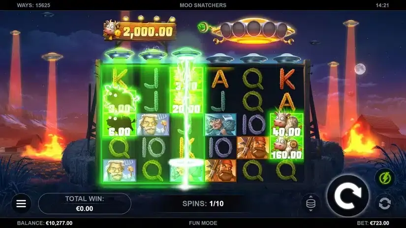 Moo Snatchers slot screenshot 3