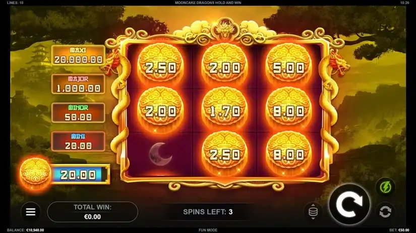 Mooncake Dragons Hold and Win slot screenshot 3