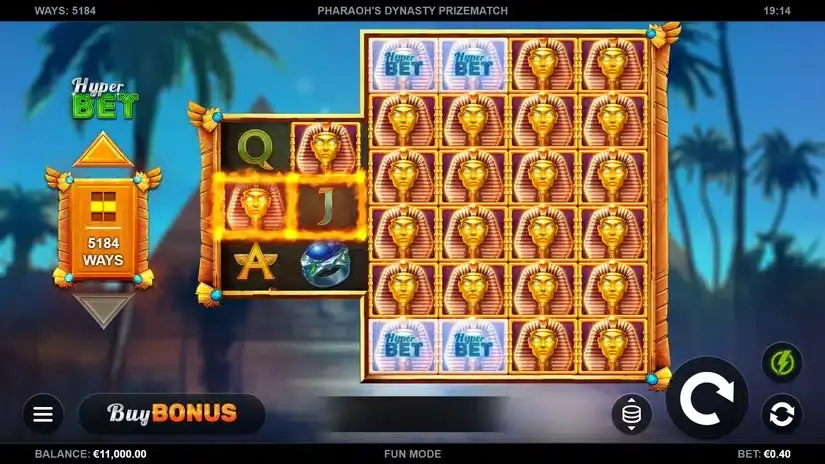 Pharaoh’s Dynasty PrizeMatch slot screenshot 