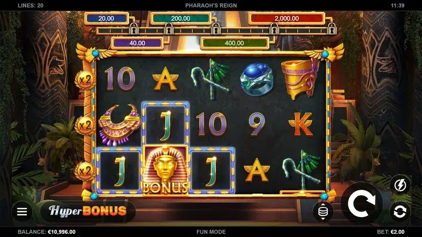 Pharaoh’s Reign slot screenshot 2
