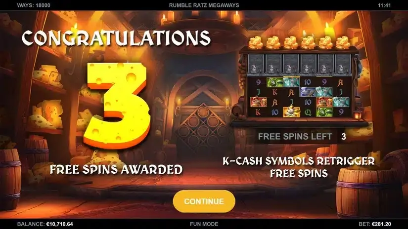 Rumble Ratz Megaways slot screenshot 3