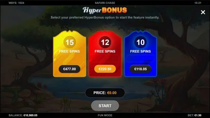 Safari Chase slot screenshot 3