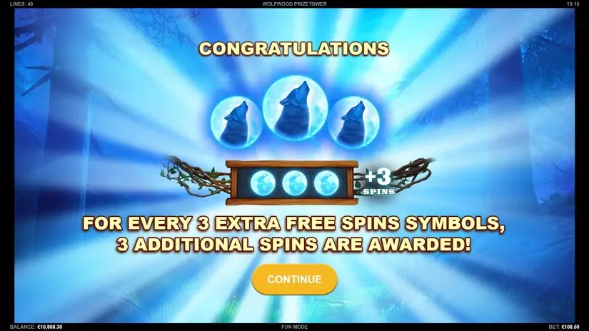 WolfWood PrizeTower slot screenshot 3