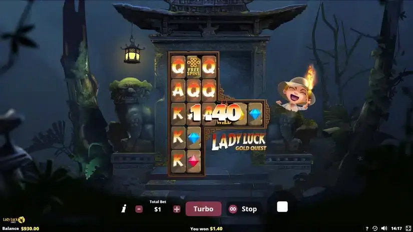 Lady Luck’s Gold Quest slot screenshot 3