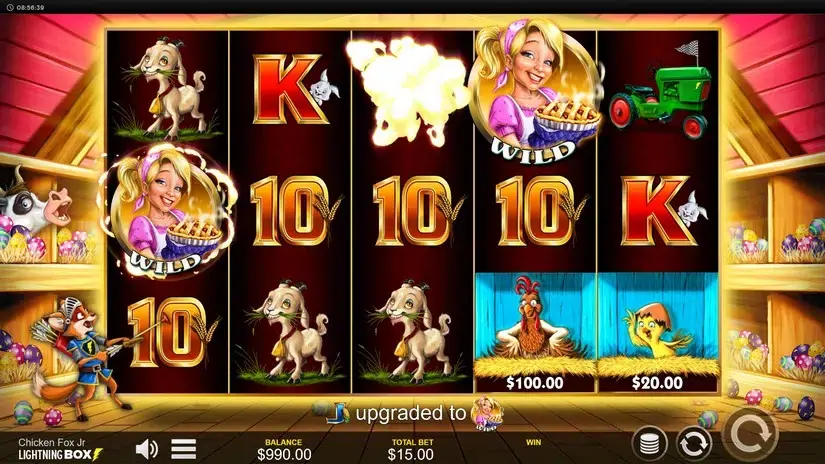Chicken Fox Jr slot screenshot 2