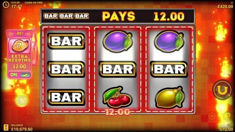 Coins on Fire slot screenshot 3