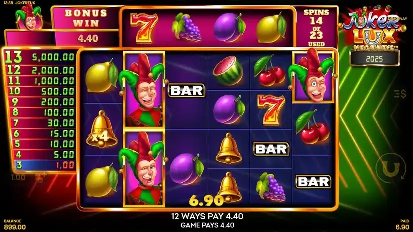 Joker Lux Megaways slot screenshot 5