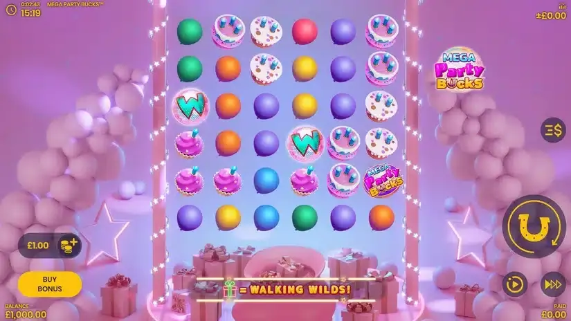 Mega Party Bucks slot screenshot 1