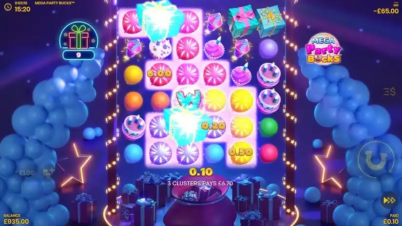 Mega Party Bucks slot screenshot 4