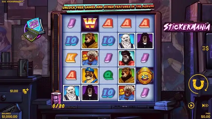 Stickermania slot screenshot 1