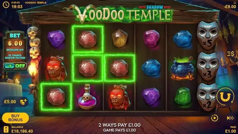 Voodoo Temple slot screenshot 2