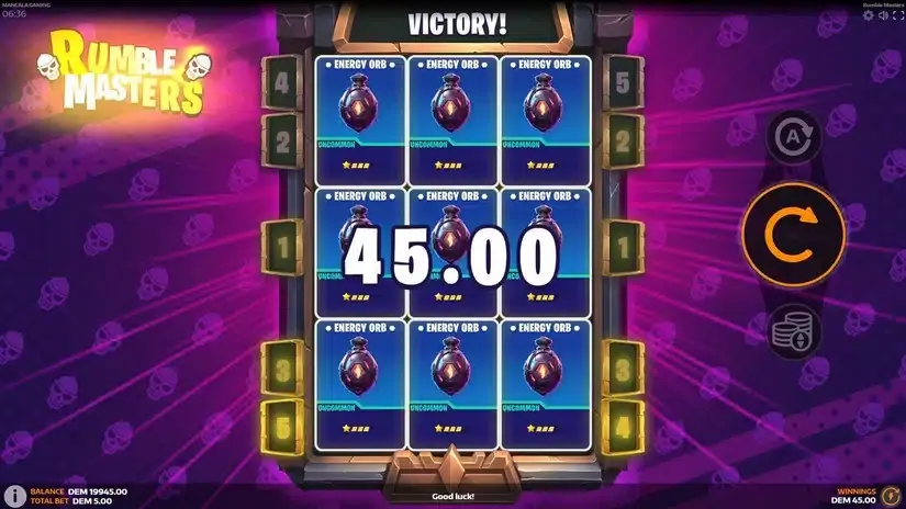 Rumble Masters slot screenshot 3