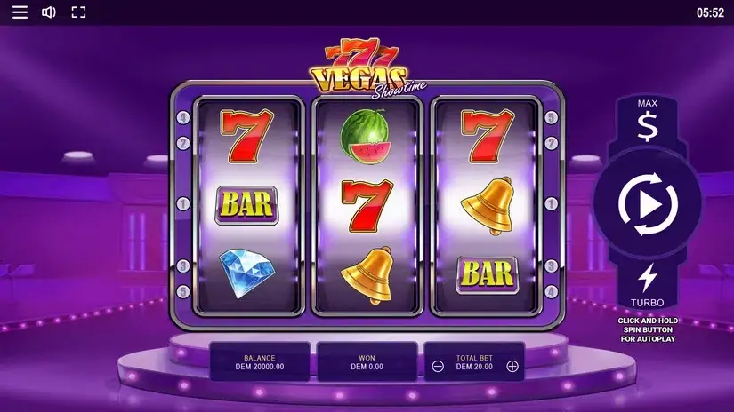 Vegas Showtime slot screenshot 