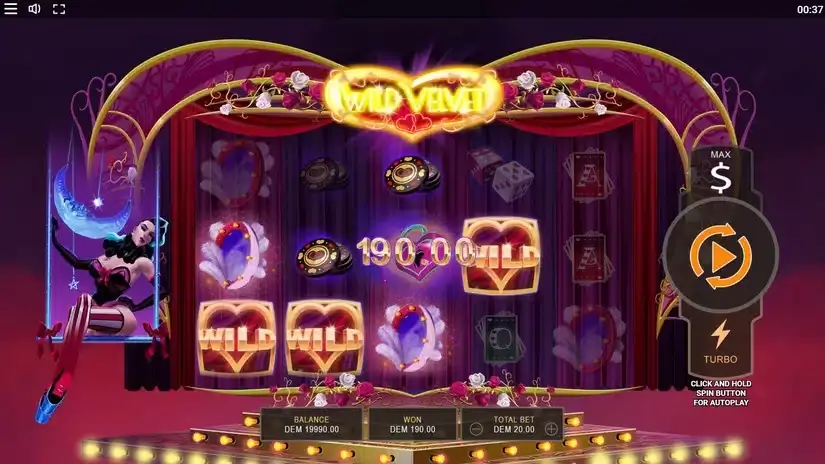 Wild Velvet slot screenshot 2