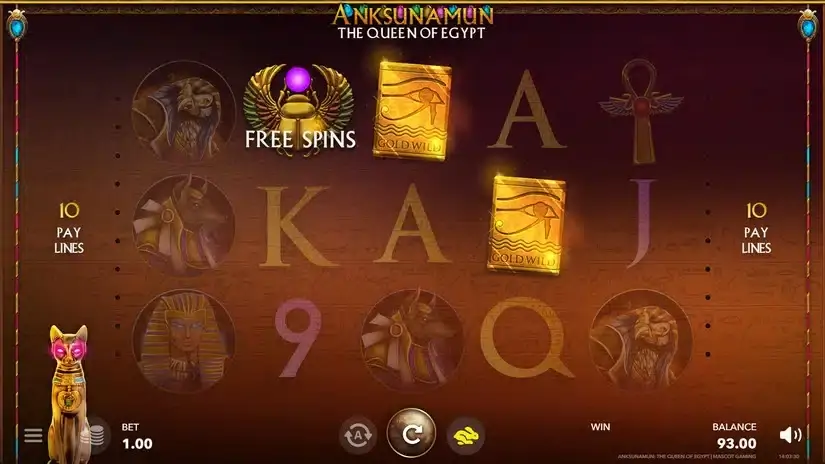 Anksunamun: the Queen of Egypt slot screenshot 2