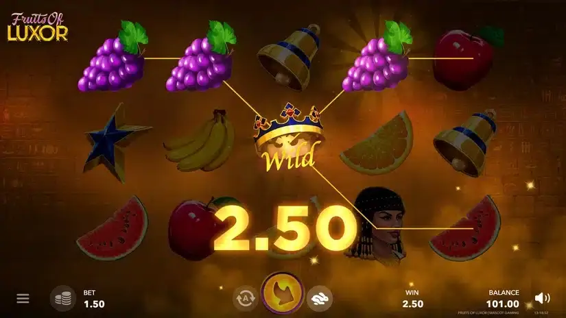 Fruits of Luxor slot screenshot 2